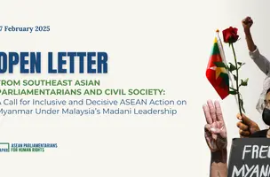 Open Letter from Southeast Asian Parliamentarians and Civil Society: A Call for Inclusive and Decisive ASEAN Action on Myanmar Under Malaysia’s Madani Leadership