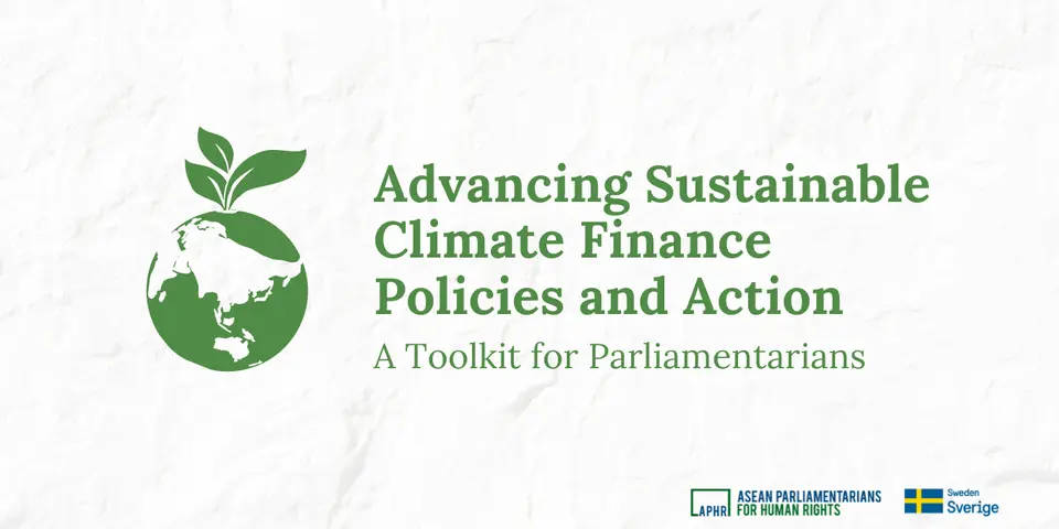 Toolkit for Parliamentarians: Advancing Sustainable Climate Finance Policies and Action