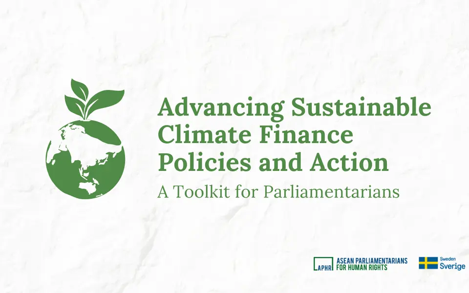 Toolkit for Parliamentarians: Advancing Sustainable Climate Finance Policies and Action